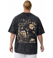Tasarım Post Malone Rapper Şarkıcı Sırt Baskılı Unisex Oversize Vintage Yıkamalı Tişört