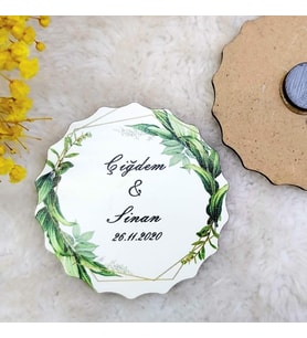 Hayaller Dükkanı 30 Adet Ahşap Nikah Buzdolabı Magnet Hediyelik 6
