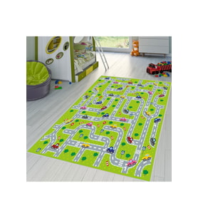 Eliana Home Baskılı, Yıkanabilir Kaymaz Taban Çocuk Halısı LNA4007 100x150 cm (Yeşil)