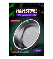 28 Cm Kevgir Yuvarlak Süzgeç Profesyonel 304 Paslanmaz Çelik 721934