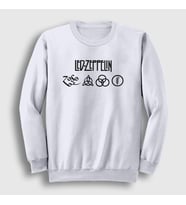 Presmono Unisex Siyah Symbols Led Zeppelin Sweatshirt