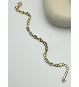 Çelik Gold Tasarım Bileklik - 25-blk135