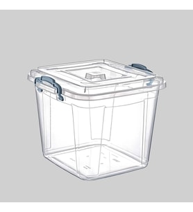 Polytime Şeffaf Kilitli Mutfak Eşya Gıda Saklama Düzenleme Kabı Kutusu - Kare - 4 Litre
