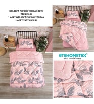 ETE HOMETEX TEK KİŞİLİK LÜX WELSOFT YORGAN ARİNA PUDRA 155X215CM 8696474231933