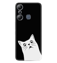 Infınix Hot 20i Kılıf Resimli Desenli Silikon Platinium Series Şaşkın Kedi 1900