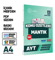 2027 YKS-AYT MEBİ-OGM Mantık Pratik Konu Özet Kitabı RENKLİ A4 Boyut Görsel Destekli BASKI ÜCRETİ