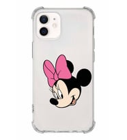 Apple iPhone 12 Mini Uyumlu Köşe Korumalı Antişok  Kapak Minnie Mouse Tasarımlı Şeffaf  Kılıf