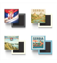 Buzdolap Magnetleri - Sırbistan Belgrad - Serbia - 4'lü Set Magneti