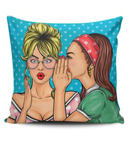 Alkanhomes Pop Art Kızı Dijital Baskılı Kırlent Kılıfı