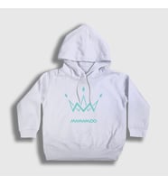 Presmono Unisex Çocuk Beyaz Logo V2 K-Pop Mamamoo Kapüşonlu Sweatshirt 273907tt (Beyaz)