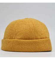 Etnik Desen Kısa Docker Şapka Vintage Cap Kasket (Sarı)