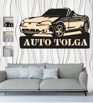 Kişiye Özel Araba Car Galeri Temalı Ahşap Duvar Tablo