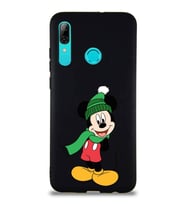 Huawei P Smart 2019 Soft Premier Kapak Mickey Mouse-G Tasarımlı Silikon Kılıf - Siyah (Şeffaf)
