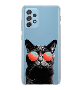 PrintiFy Samsung Galaxy A23 ile Uyumlu Kedi 3 Kamera Korumalı Şeffaf Kılıf