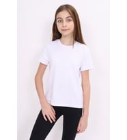 Toontoy Kız Çocuk Baskılı Tişört (Beyaz)