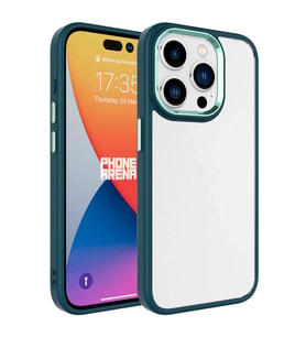 Lexroo iPhone 15 Pro Max Kılıf Krom Kılıf - Koyu Yeşil
