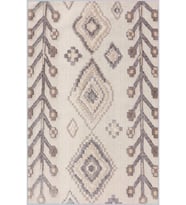 Eliana Home Baskılı, Yıkanabilir Kaymaz Taban Salon Halısı LNA1150 100x150 cm (Bej)