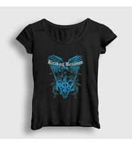 Presmono Kadın Siyah Eagle Breaking Benjamin T-Shirt 378878tt