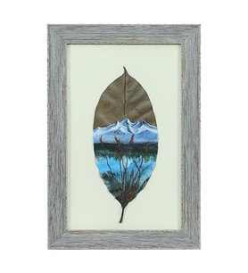 e38 EL İŞÇİLİĞİ YAPRAK BOYAMA TABLO 34*23 cm - 5836