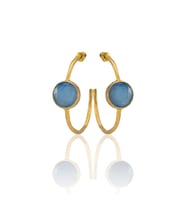 Kadir Jewellery 22 Ayar Altın Kaplama Kadın Taşlı Küpe -El İşçiliği Ve Hipoalerjenik Küpe