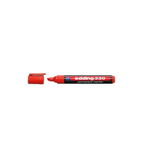 Edding Markör Permanent Kesik Uçlu 1-5 MM Kırmızı (10 Lu Paket)