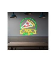 PIZZA fresh&hot Yazılı ve Şekilli Neon Tabela