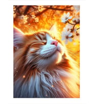 Çiçek Ve Kedi Modern Mdf Tablo