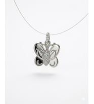 Kadın Kelebek Model Gümüş Charm