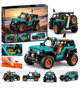 42227 Technic Jeep Wrangler Rubicon SUV 723 parça +10 yaş