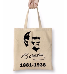 19 Mayıs Atatürk Bez Çanta Uzun Saplı