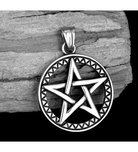 Paslanmaz Çelik Pentagram Yıldızı Kolye /5 Noktalı Yıldız Pentagram Kolye / 70 cm Zincirli