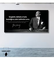 Panoramik Kanvas Makam Panosu Atatürk Sözleri Bilim ve Kültür