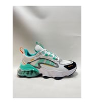 Jump 30906 Kadın Aırtube Taban Sneaker Ayakkabı (Beyaz - Mavi) (Beyaz-Mavi)