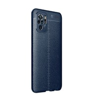 Xiaomi Redmi Note 10S Deri Görünümlü Silikon Lacivert