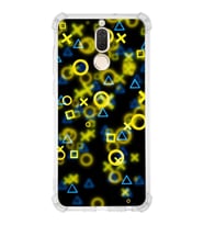Huawei Mate 10 Lite  Köşe Korumalı Antişok Kapak Semboller Tasarımlı Şeffaf  Kılıf