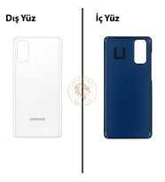 Samsung S20 Bulut Beyazı Arka Pil Kapağı Batarya Kapağı Lazer Kesim Back Cover