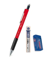 Uçlu Kalem Kırmızı 0.7 Grip 1347 Faber 120 li Uç ve Sınav Silgisi Versatil Uçlu Kalem 0,7 1 Adet 
