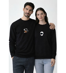 WALL-E & EVE KOMBİN SWWEATSHİRT (Siyah)