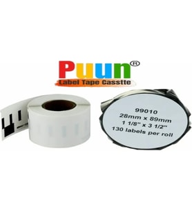 PUUN®Dymo Lw 99010 Muadil Adres Etıketı 130 Etiket/rulo;28MM x 89MM (Çok Renkli)