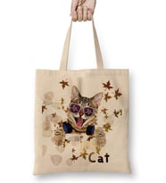 Cat Kedi Bez Çanta Uzun Saplı