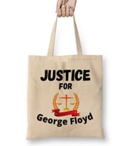 Justice For George Floyd Black Lives Matter 2021 Bez Çanta Uzun Saplı