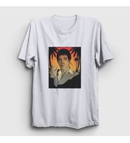 Presmono Unisex Beyaz Hawaii Film Scarface T-Shirt 250810tt (Beyaz)
