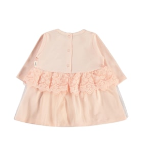 Civil Baby Fırfır Tüllü 3-12 Ay Elbise - Pembe (Somon)