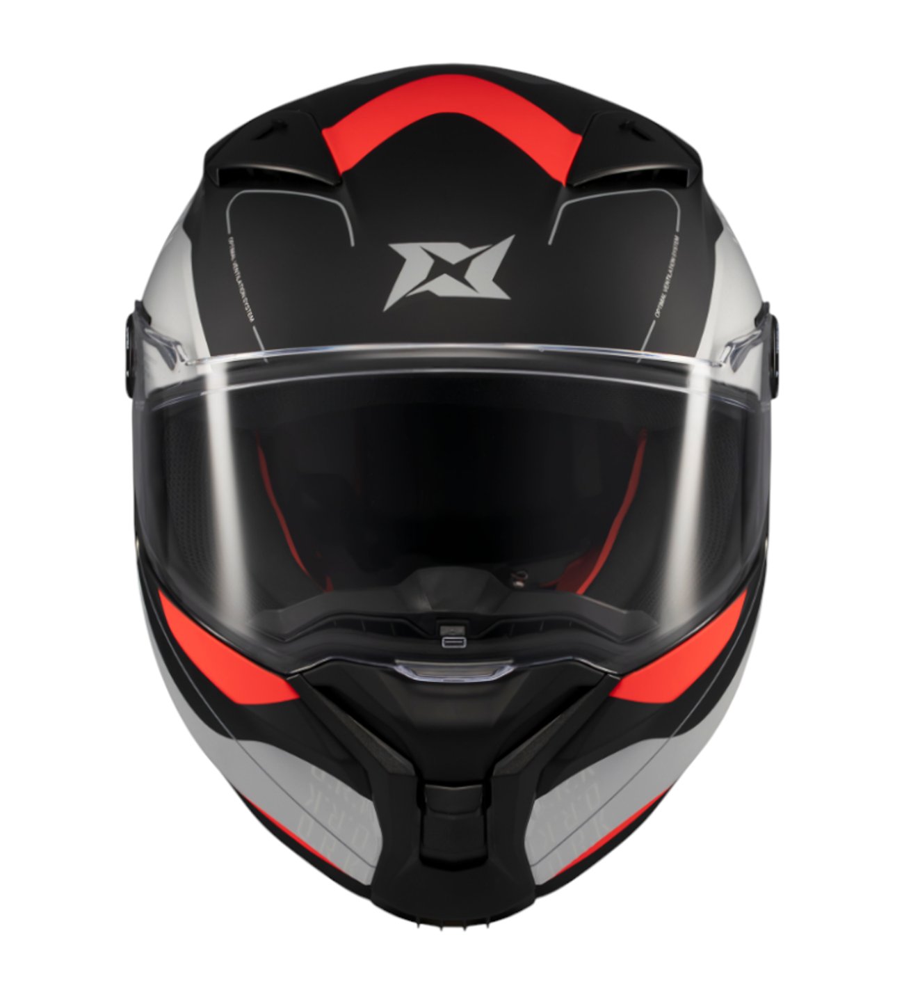 Axxis Kapalı Kask Fenix Ork B5 Mat Siyah-Kırmızı