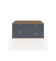 Kronos Konsol 2 Raflı 3 Çekmeceli 4 Kapaklı 176x59x99 Çam-Antrasit