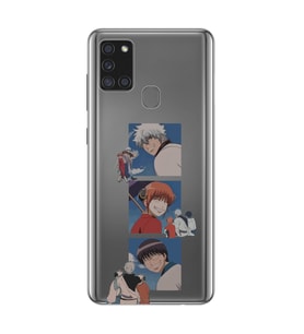 Samsung Galaxy A21S Uyumlu Gintama Tasarımlı Şeffaf Telefon Kılıfı