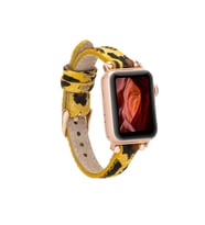 Apple Watch Uyumlu Deri Kordon 42-44-45mm LEO61 (Leopar)