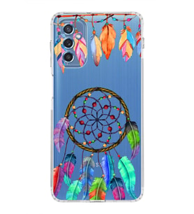 PrintiFy Samsung Galaxy M52 ile Uyumlu 1mm Slim Fit Nazar Boncuğu 6 Baskılı Şeffaf  Kılıf