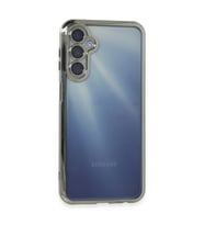Samsung Galaxy A55 5g Kılıf Kamera Korumalı Lensli Silikon - Gümüş