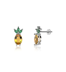 Zirkon Taşlı Ananas Küpe